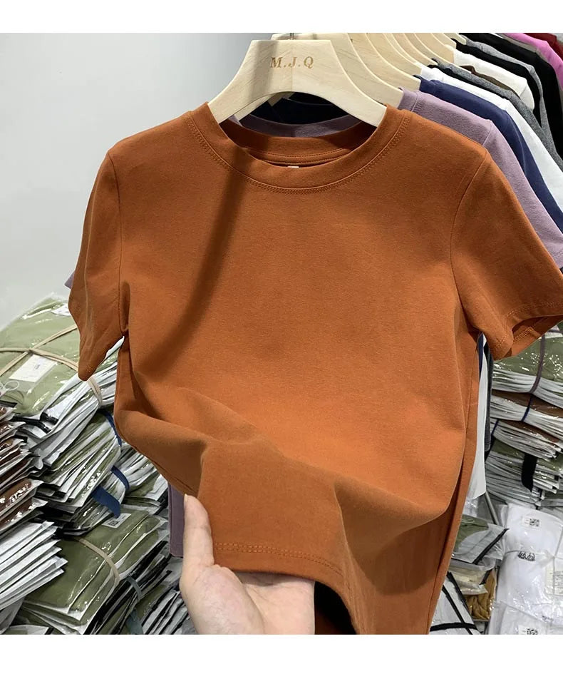 Women T Shirt Girls T-Shirt Woman Clothes Tops Tshirt Female Short Sleeve Spring Tee Sexy Y2k Top White