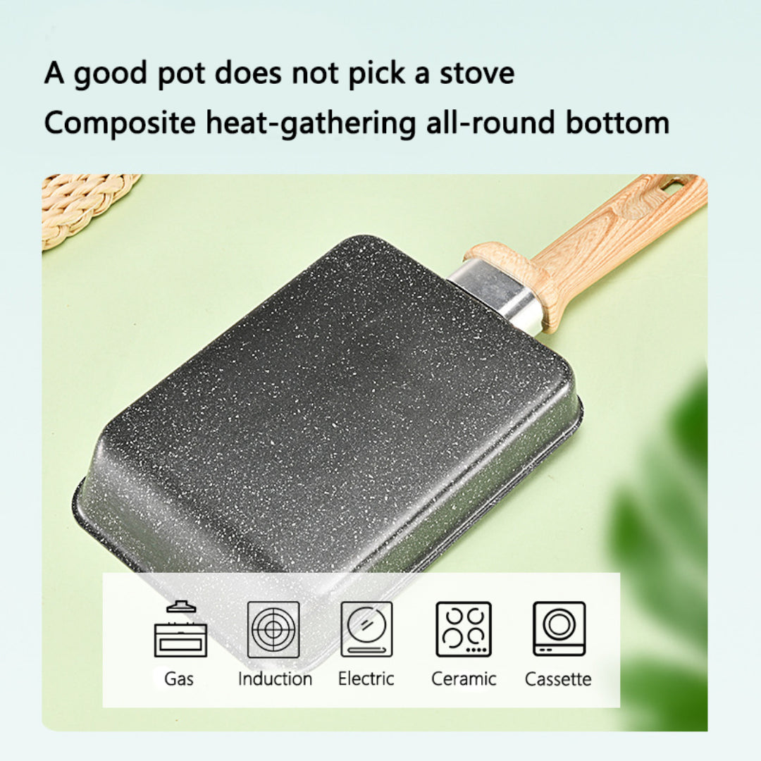 Kitchen Thickened Omelet Pan Non Stick Pan Square Frying Pan Egg Roll Steak Small Frying Pan Breakfast Pan Maker Cookware