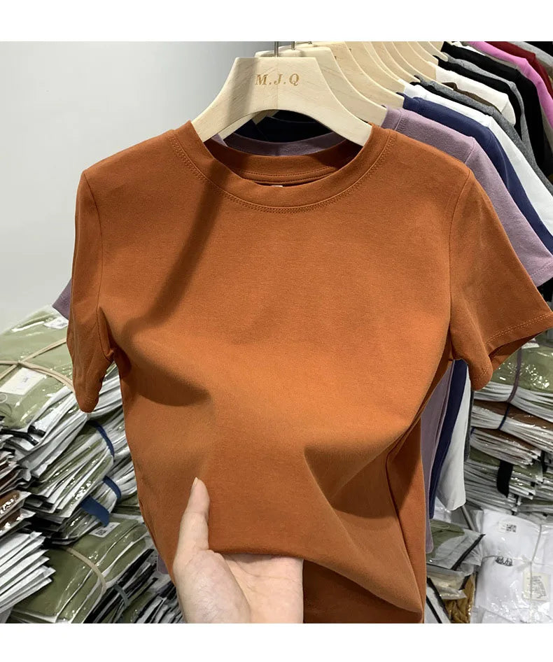 Women T Shirt Girls T-Shirt Woman Clothes Tops Tshirt Female Short Sleeve Spring Tee Sexy Y2k Top White