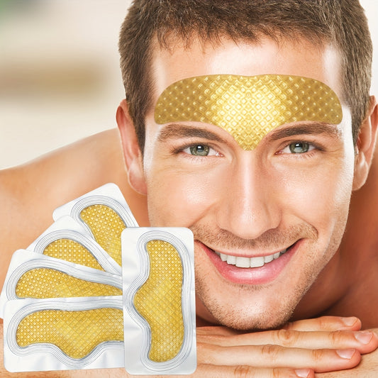 5-Piece ILISYA Golden Collagen Forehead Patches - Replenish Water, Deeply Moisturize, Anti-Aging, Smooth Wrinkles, and Hydrate Skin with 24K Golden Essence