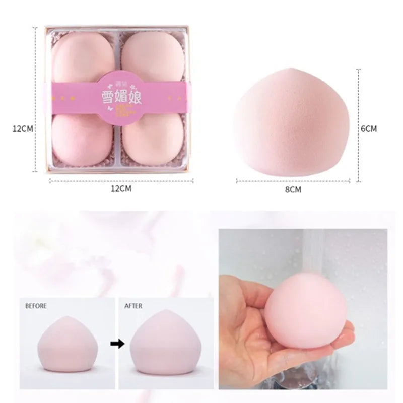 Beauty Makeup Sponge 4pcs Wet&dry Use Makeup Puff Blending Tools For Liquid Cream Loose Powder Foundation Applicator Wholesale