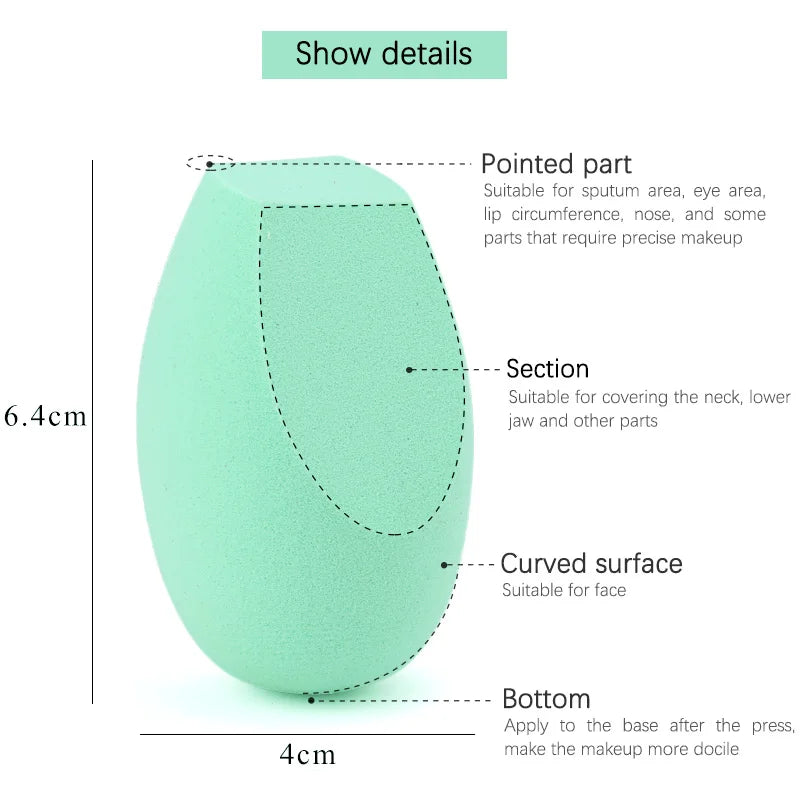 Makeup Blender Cosmetic Puff Makeup Sponges Cushion Foundation Powder Sponge Beauty Tool for Women Girls Make Up Accessories
