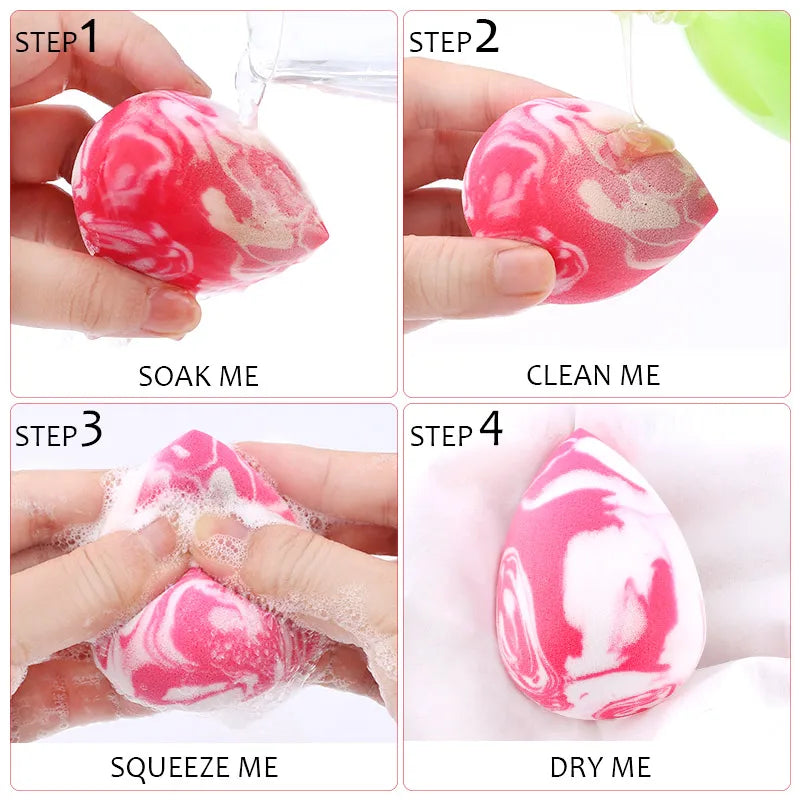 Makeup Blender Cosmetic Puff Makeup Sponges Cushion Foundation Powder Sponge Beauty Tool for Women Girls Make Up Accessories