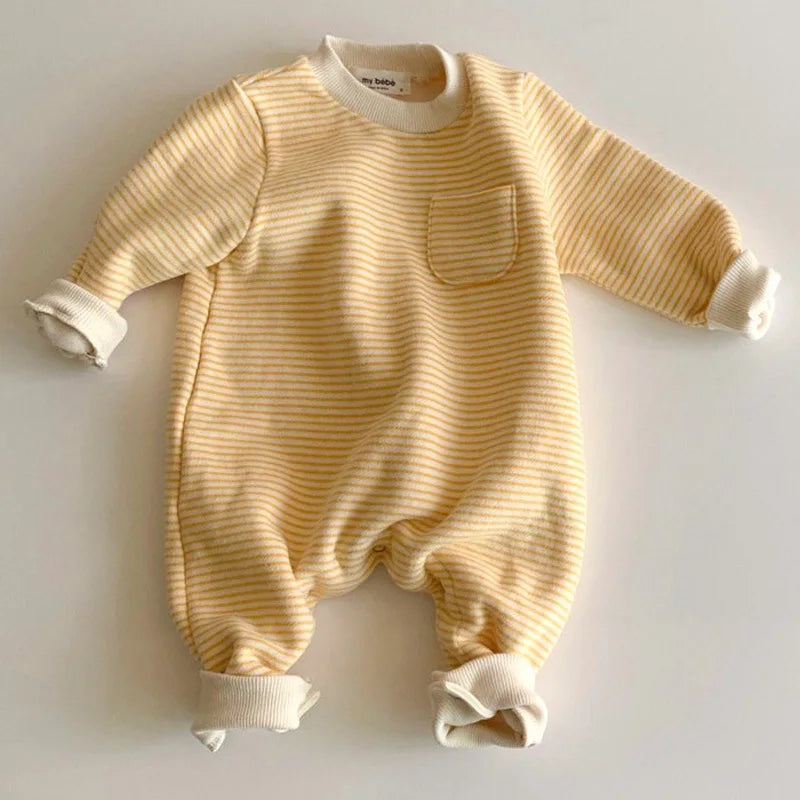 Newborn Fashion Striped Jumpsuit