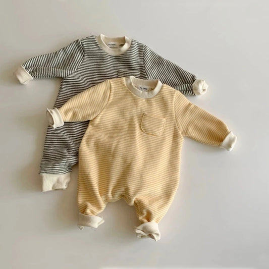 Newborn Fashion Striped Jumpsuit
