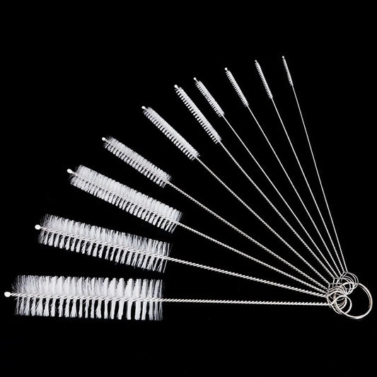 10pcs Nylon Bottle Straw Household Cleaning Brush Set Kitchen Cleaning Brushes Bristle Kit Tube Bottle Straw Washing Cleaner