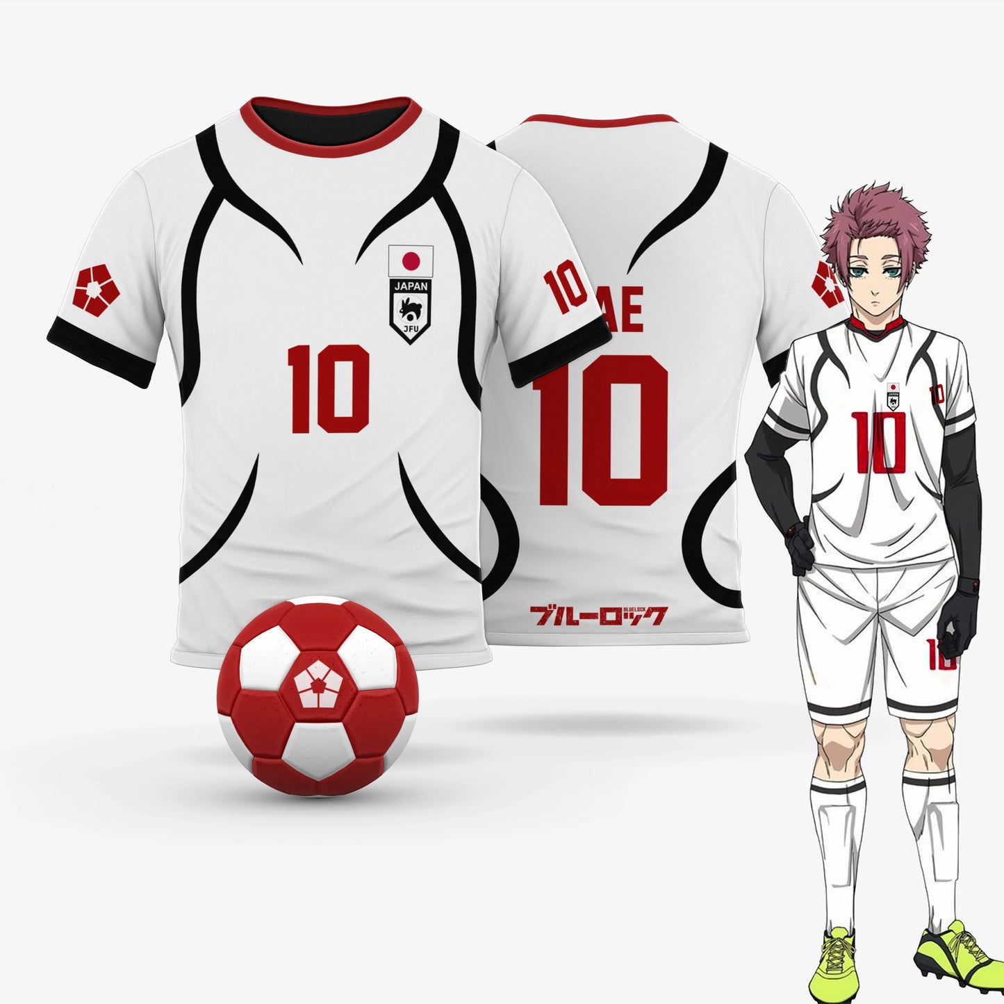 Blue Lock Japan U20 White Cartoon Anime Cosplay Men Jersey Summer Short Sleeve Children Tees Tops 2024 Fashion Women T-shirt
