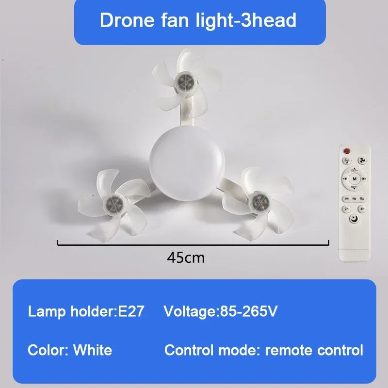 Drone-Shaped Ceiling Fan Light
