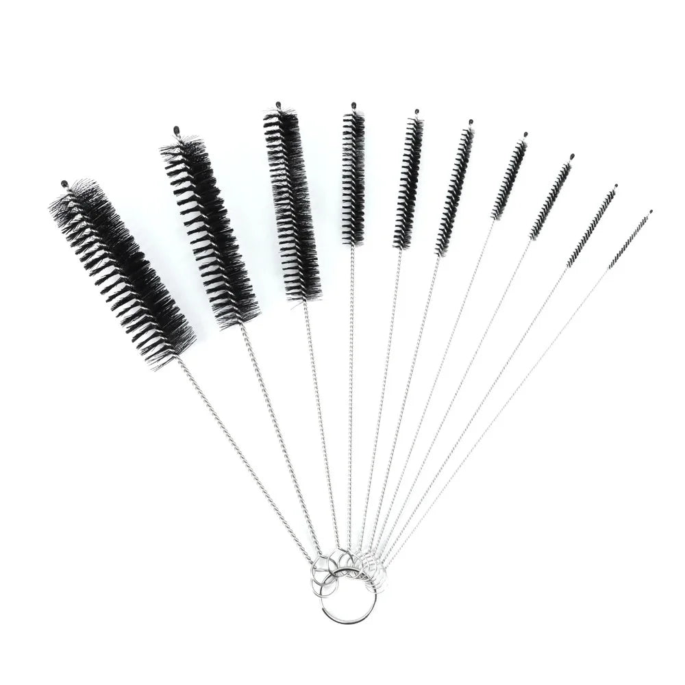10pcs Nylon Bottle Straw Household Cleaning Brush Set Kitchen Cleaning Brushes Bristle Kit Tube Bottle Straw Washing Cleaner