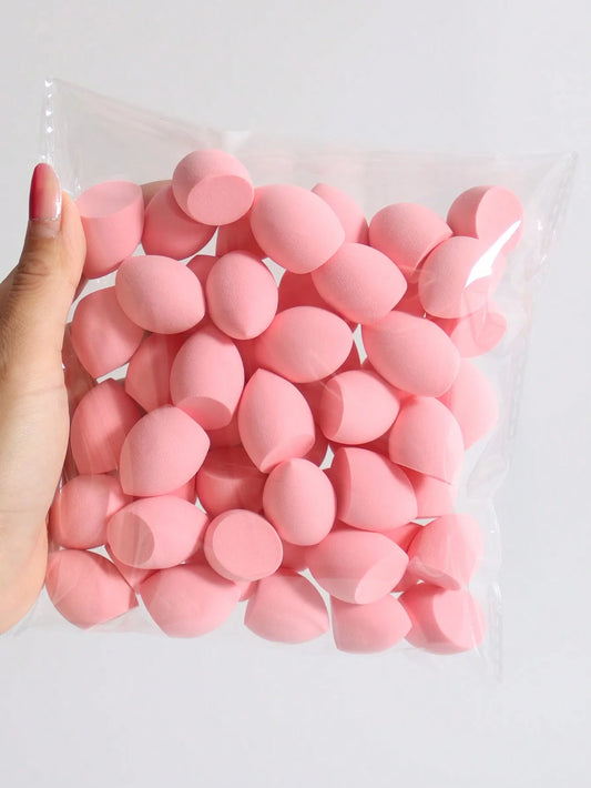 50pcs/pack Mini Makeup Sponge, Beauty Sponge,  Blending Sponge, Flawless For Liquid,  Dry And Wet Dual Use Makeup Cream