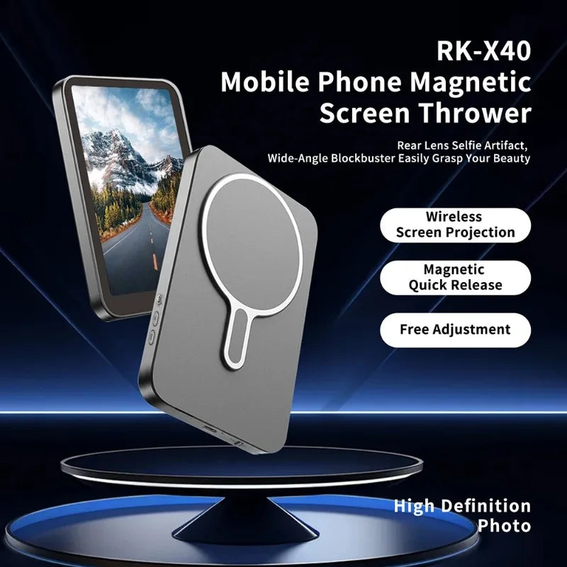 Wireless Mobile Phone Magnetic Selfie Screen Projector