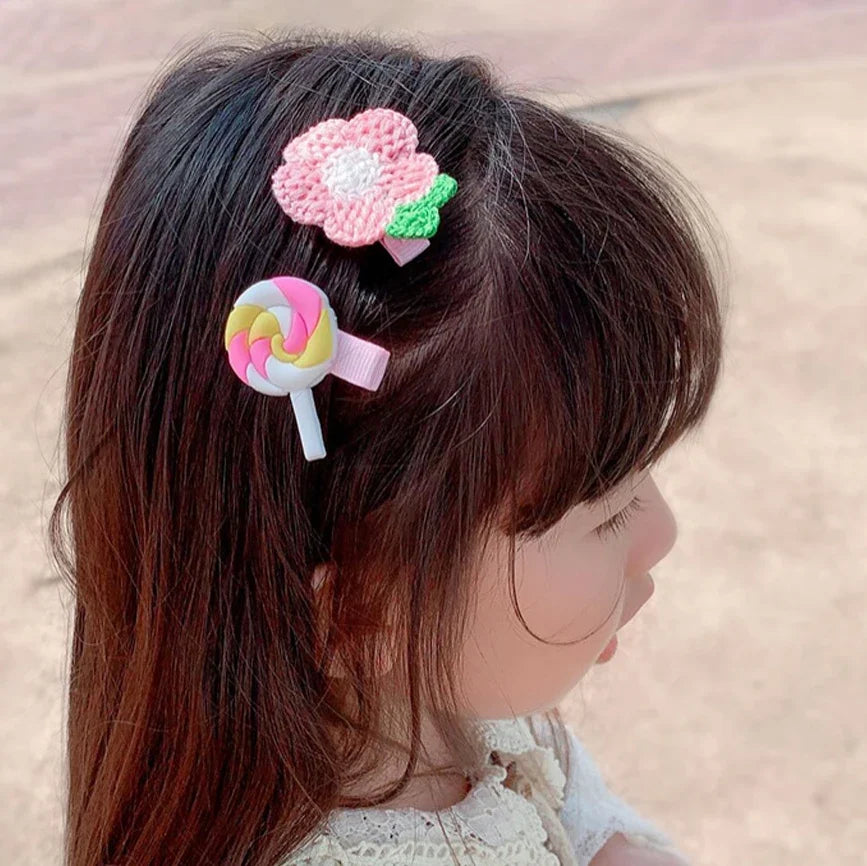 14-28-42-70Pcs Cartoon Baby Hair Clip Set Flower Fruit Baby Girl Barrettes Bangs Hairpins Kids Hair Accessories