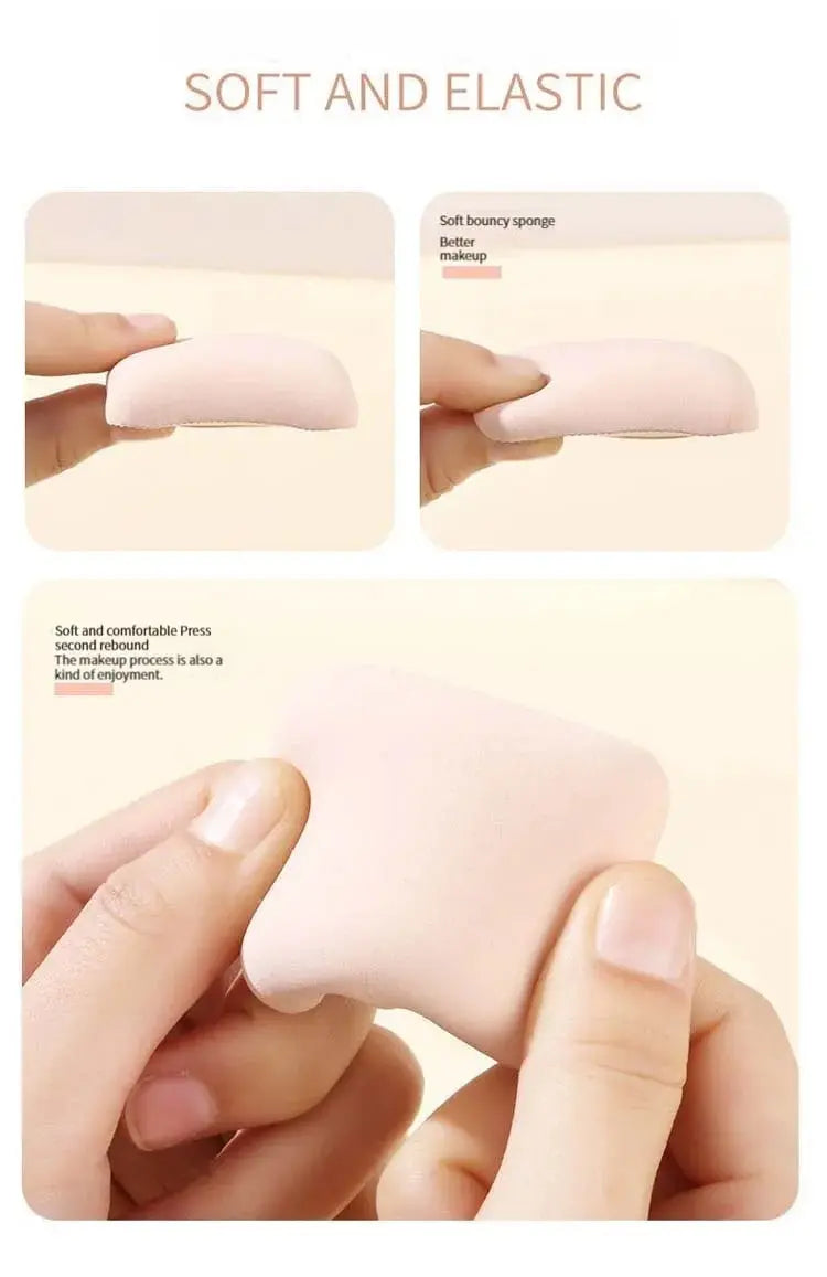 3 Pieces Dry Wet Usable Makeup Cosmetic Puff Sponge Cushion Puff for Foundation Powder Soft and Cute