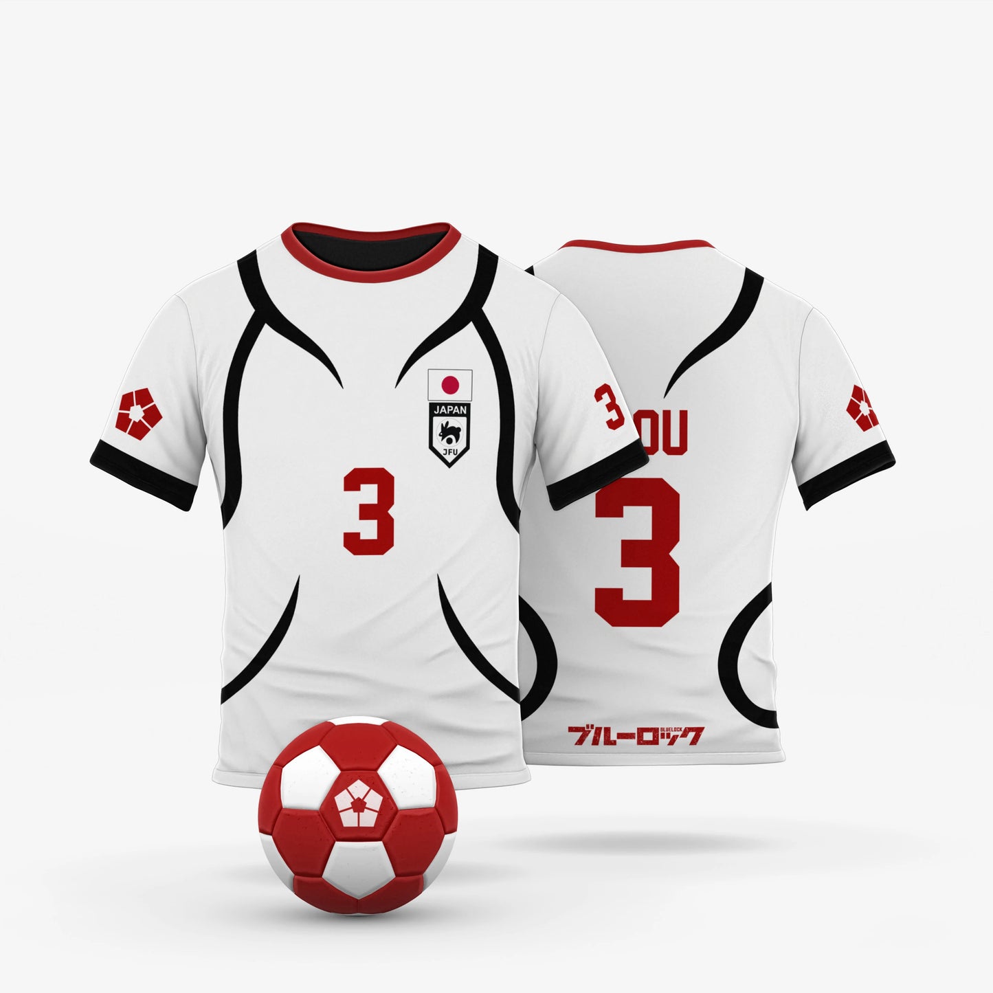 Blue Lock Japan U20 White Cartoon Anime Cosplay Men Jersey Summer Short Sleeve Children Tees Tops 2024 Fashion Women T-shirt