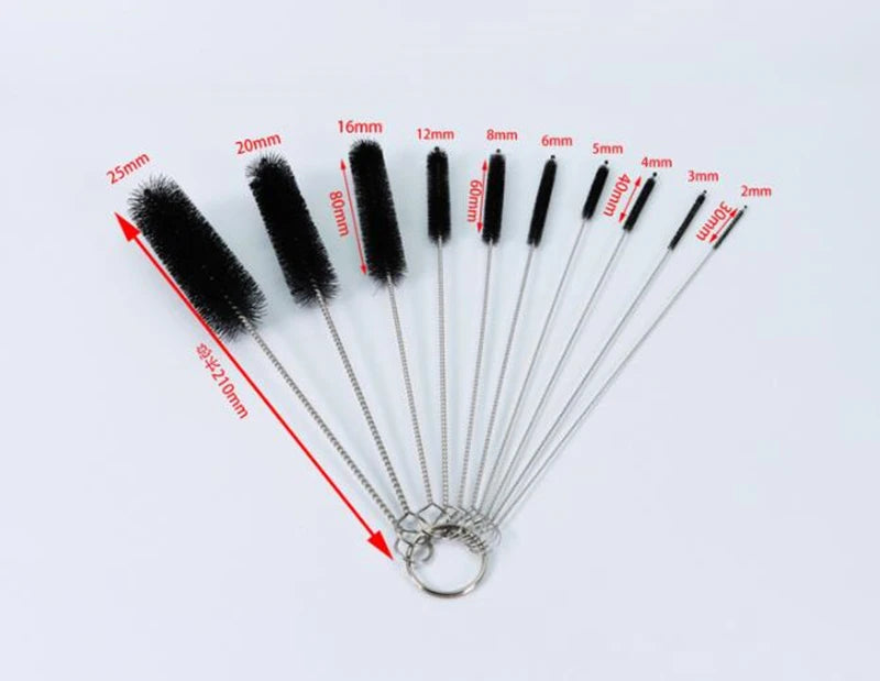 10pcs Nylon Bottle Straw Household Cleaning Brush Set Kitchen Cleaning Brushes Bristle Kit Tube Bottle Straw Washing Cleaner