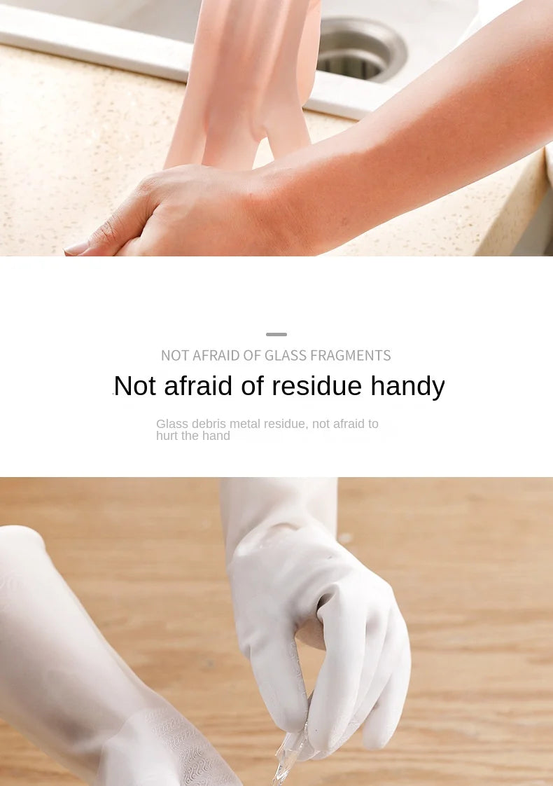 Household Dishwashing Gloves Women Washing Clothes Waterproof Rubber Gloves Thin Household Brush Bowl Latex Gloves #2723