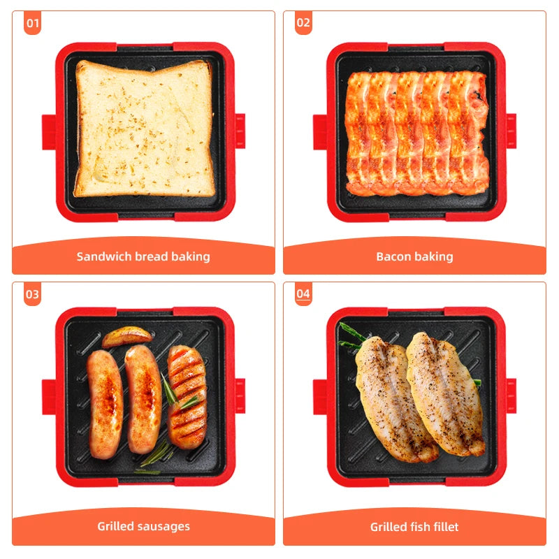 Quick Cooking Silicone Sandwich Press