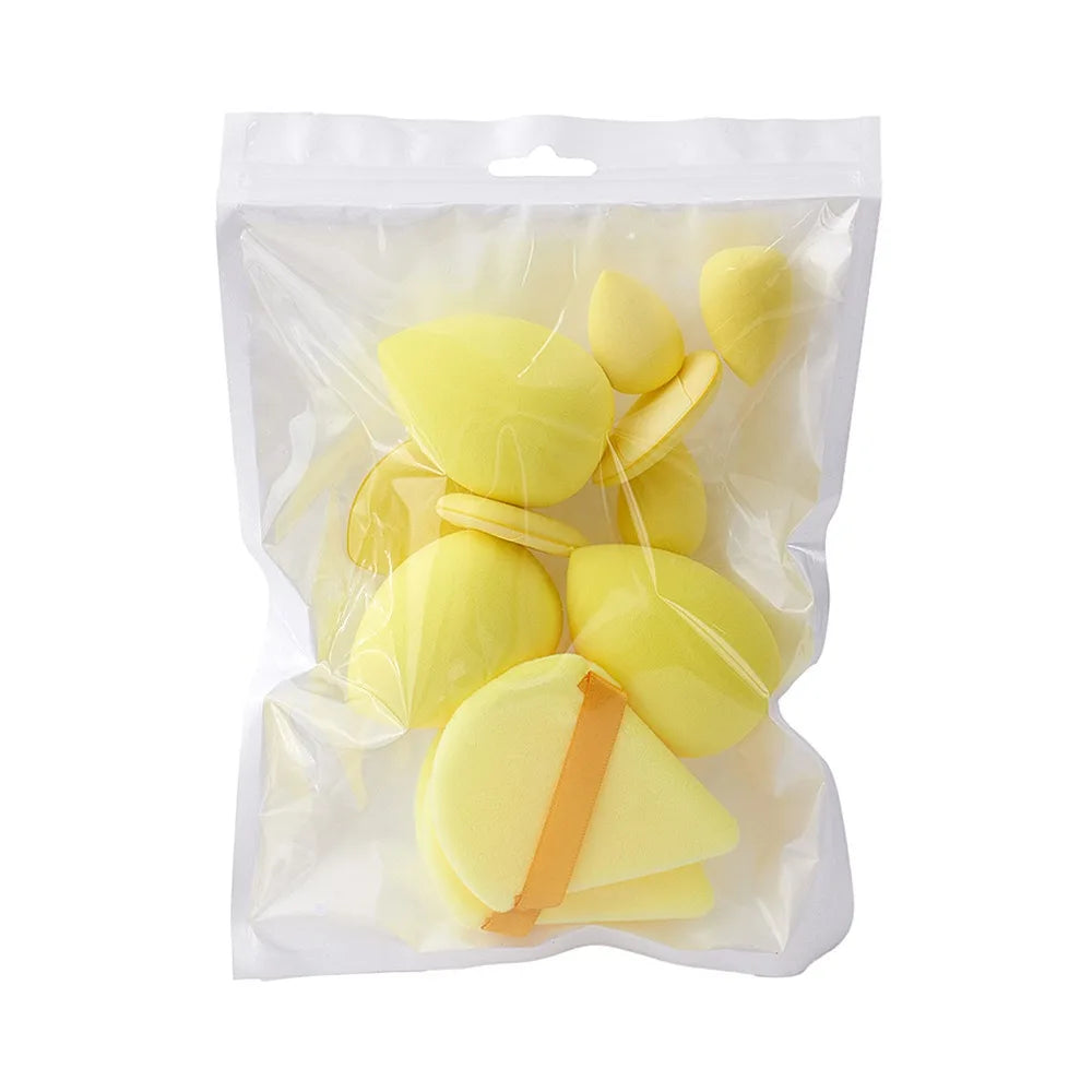 12pcs Soft All-Purpose Makeup Sponge Set Dry Wet Dual Use Beauty Tools Beauty Egg 4Types Powder Puff Foundation Sponges