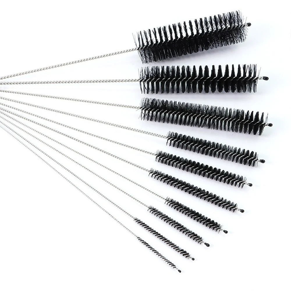 10pcs Nylon Bottle Straw Household Cleaning Brush Set Kitchen Cleaning Brushes Bristle Kit Tube Bottle Straw Washing Cleaner