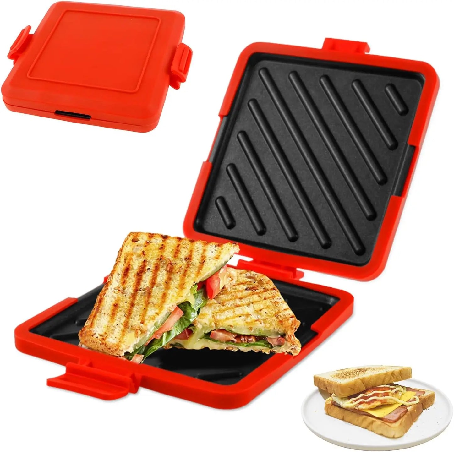 Quick Cooking Silicone Sandwich Press