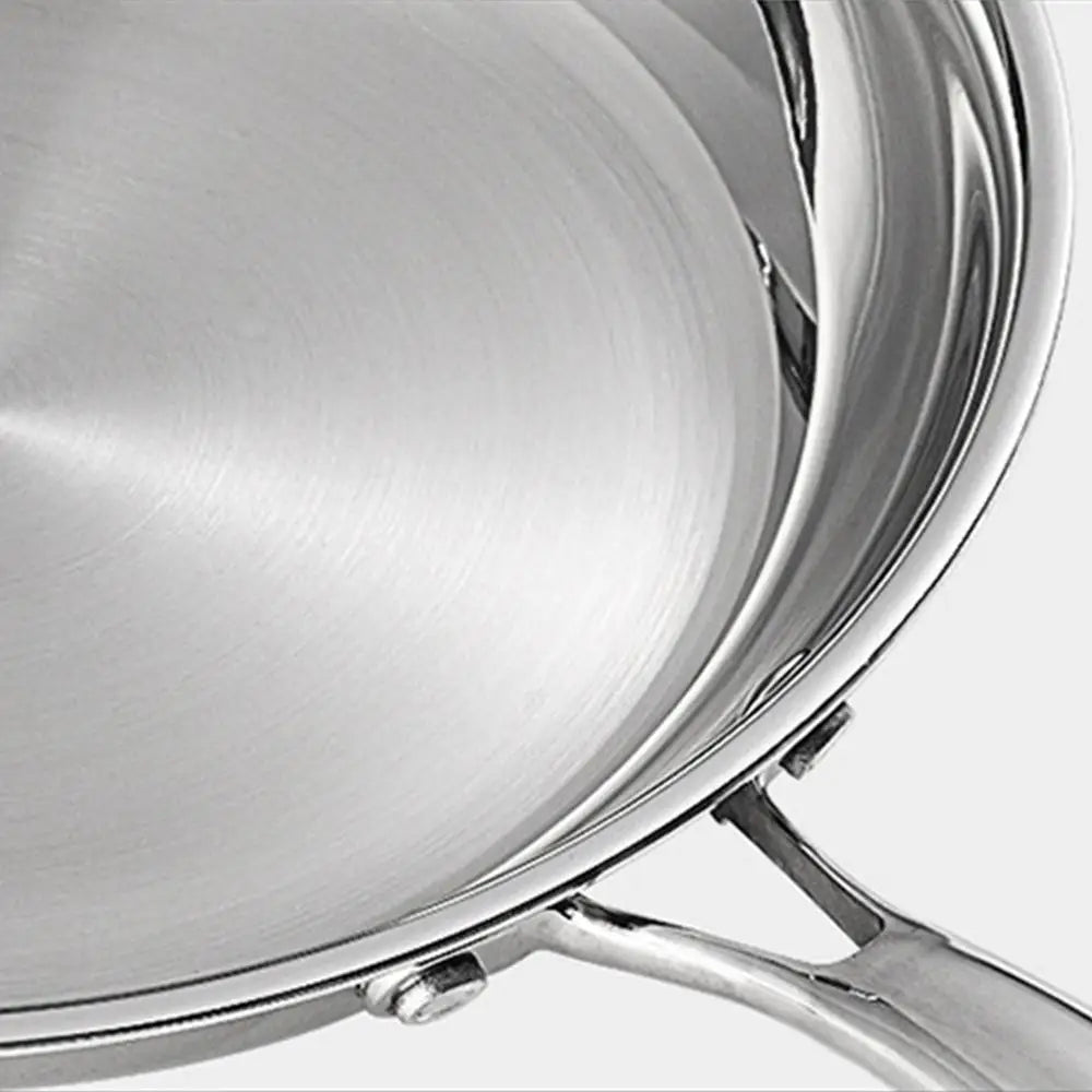 Stainless Steel Frying Pan Non-Stick Pan Fried Steak Pot Uncoated Kitchen Cookware For Home Gas Stove and Induction Cooker