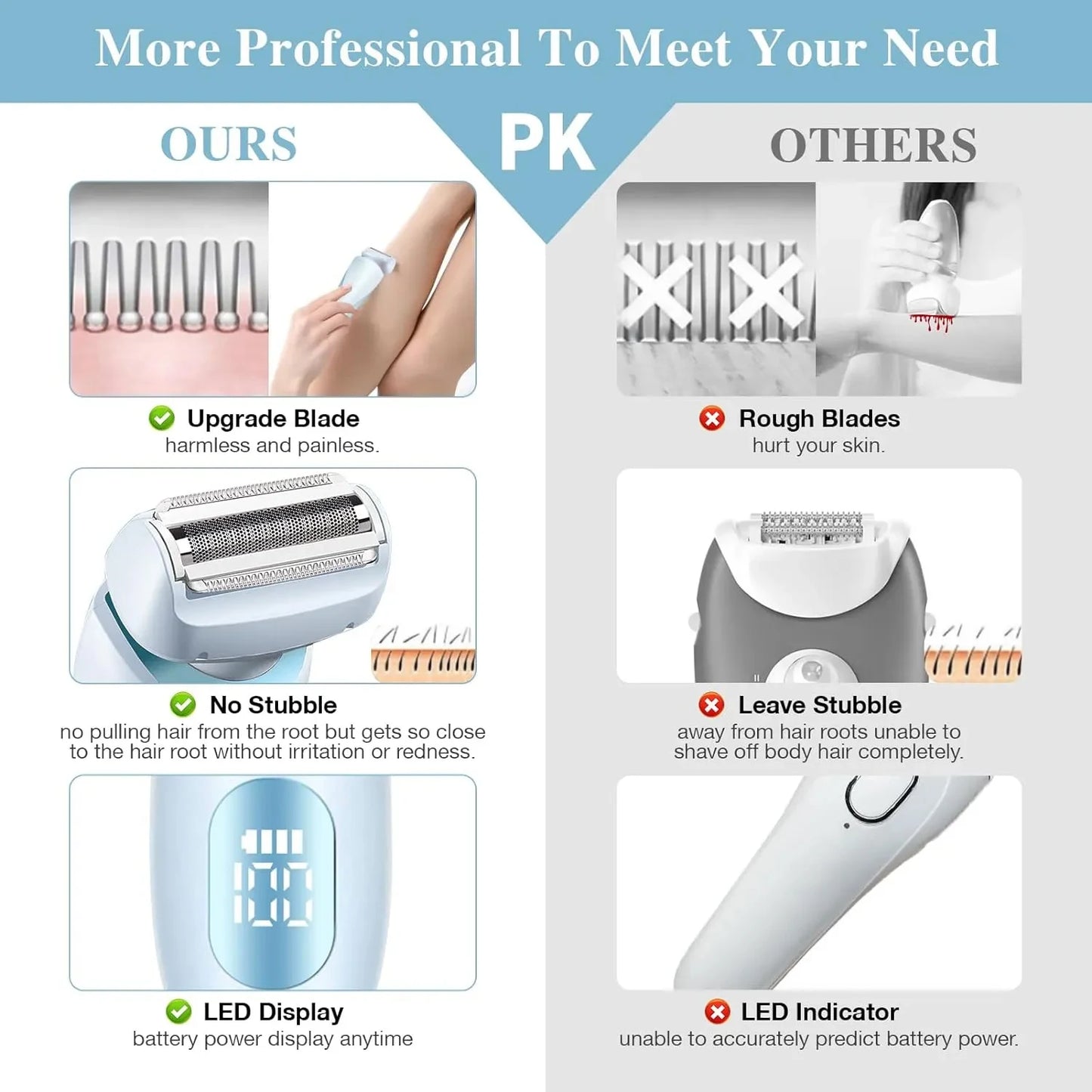2 In 1 Bikini Trimmer Face Shavers Hair Removal