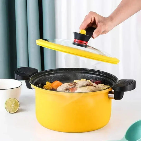 Micro Pressure Cooker Cookware Soup Meats Pot Rice Cooker Gas Stove Pressure Stew Pan Non-Stick Cooking Pot For Kitchen