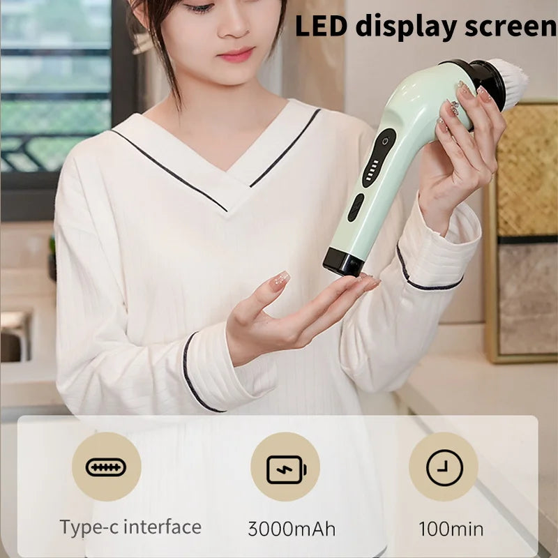 9-in-1 Wireless Household Rotation Cleaning Brush