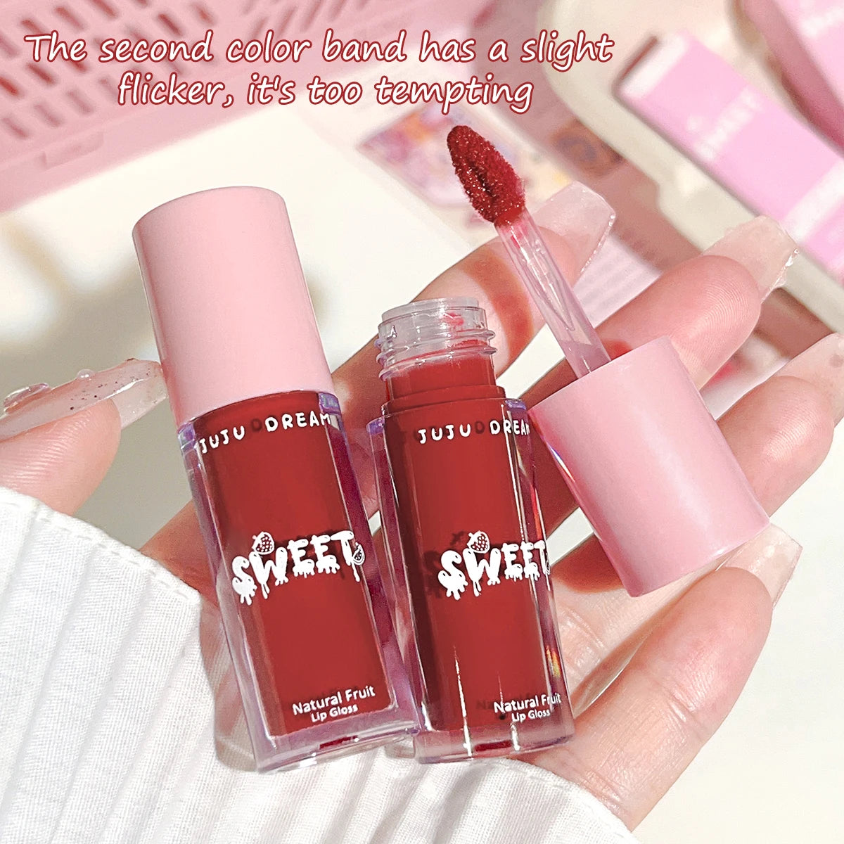 Glossy mirror lip gloss, nude lip gloss, moisturizing, brightening complexion, waterproof, long-lasting for a flawless finish