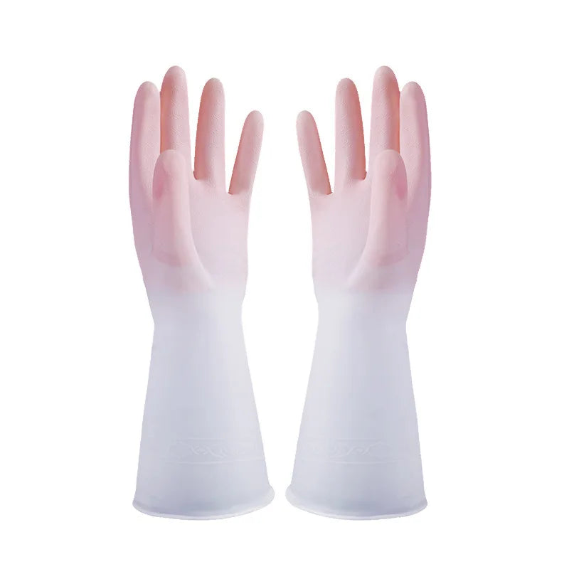 Household Dishwashing Gloves Women Washing Clothes Waterproof Rubber Gloves Thin Household Brush Bowl Latex Gloves #2723