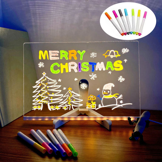 Acrylic Writing Board with Colored Pens