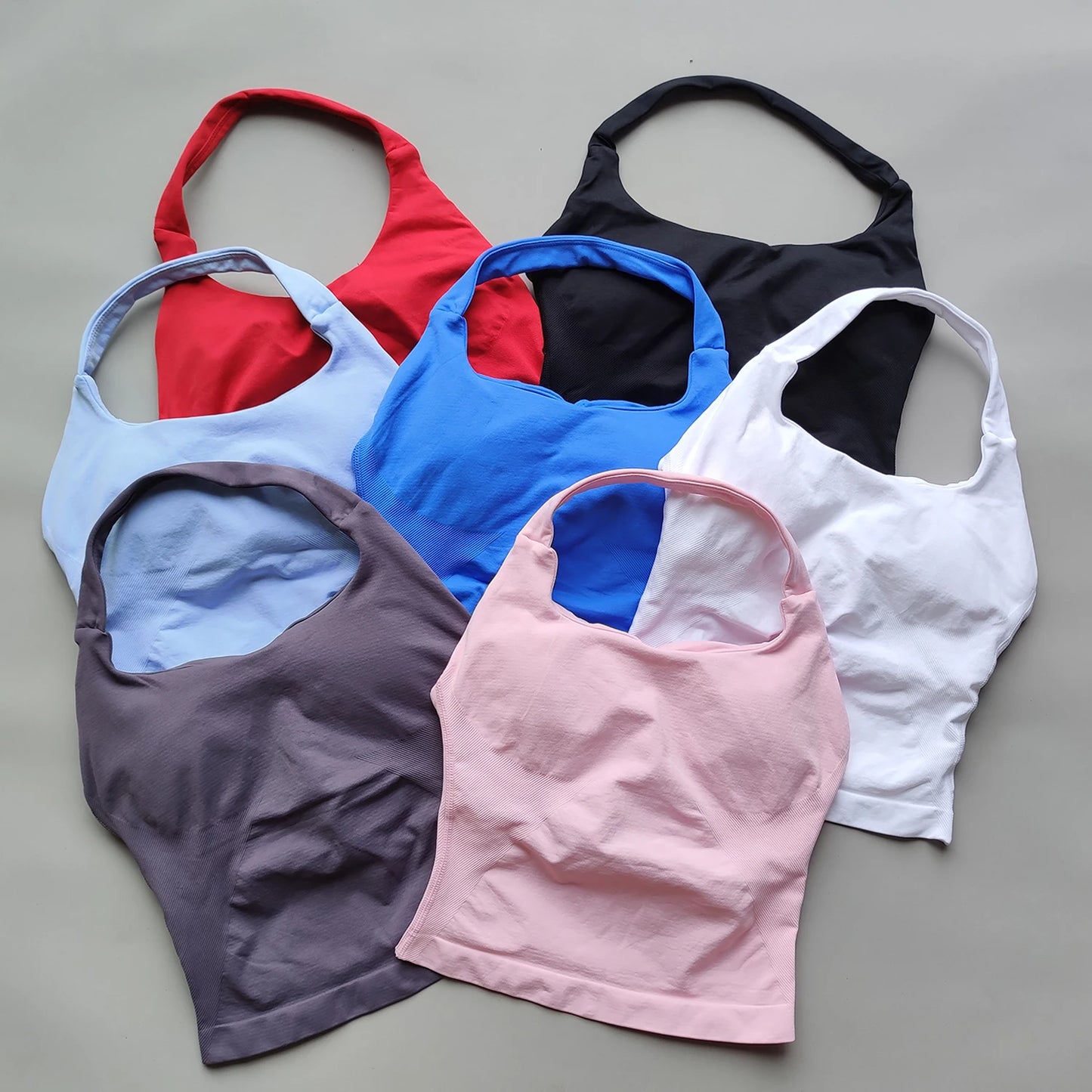ARFTE Halter Top Gym Vest Woman Backless Tank Tops Push Up Sport Bras Running Vest Workout Tops Activewear Yoga Clothing