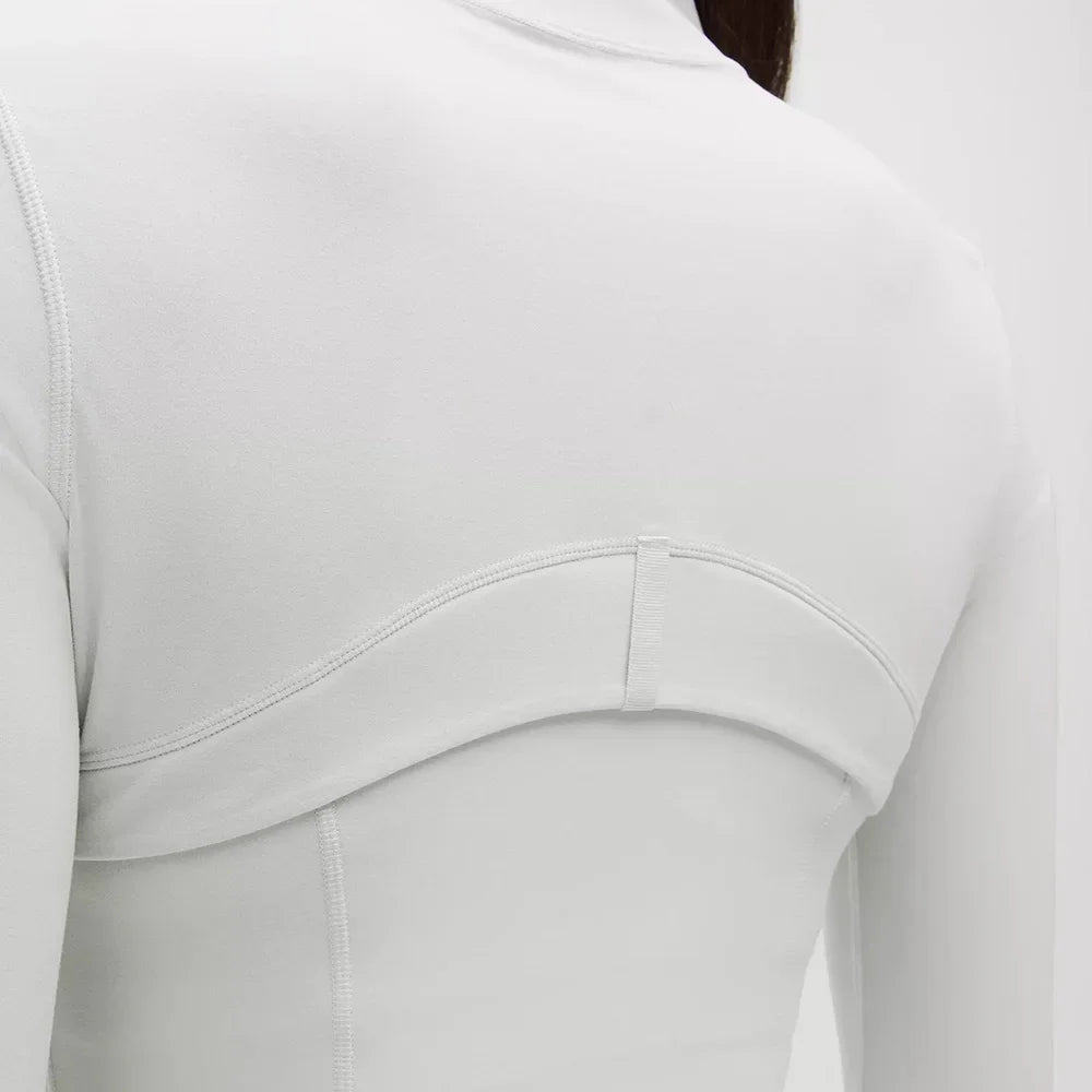 Women's Slim-Fit Zippered Training define Jacket - Long Sleeve Fitness Running Top for Jogging & Sports