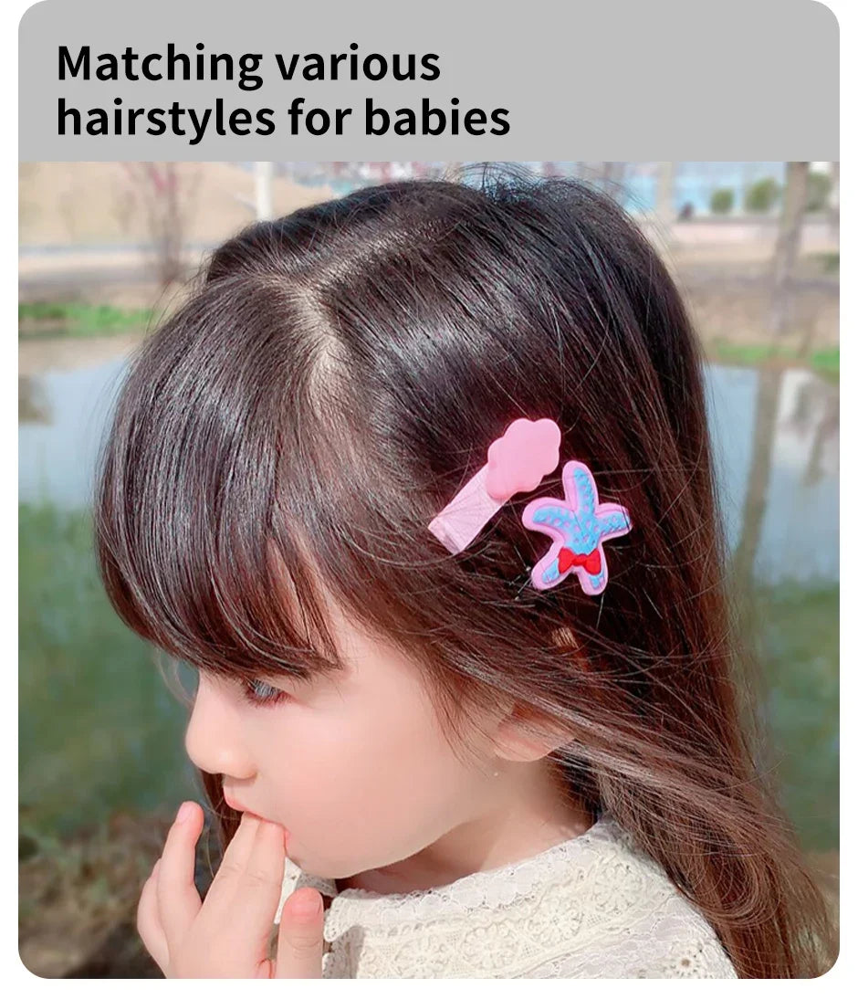 14-28-42-70Pcs Cartoon Baby Hair Clip Set Flower Fruit Baby Girl Barrettes Bangs Hairpins Kids Hair Accessories