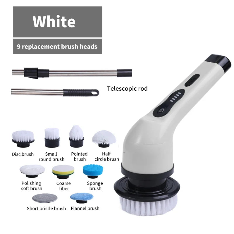 9-in-1 Wireless Household Rotation Cleaning Brush
