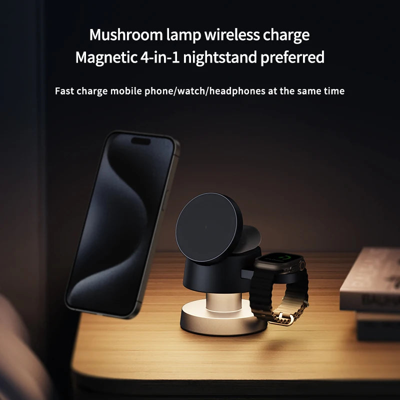 Wireless Charging Mushroom Lamp