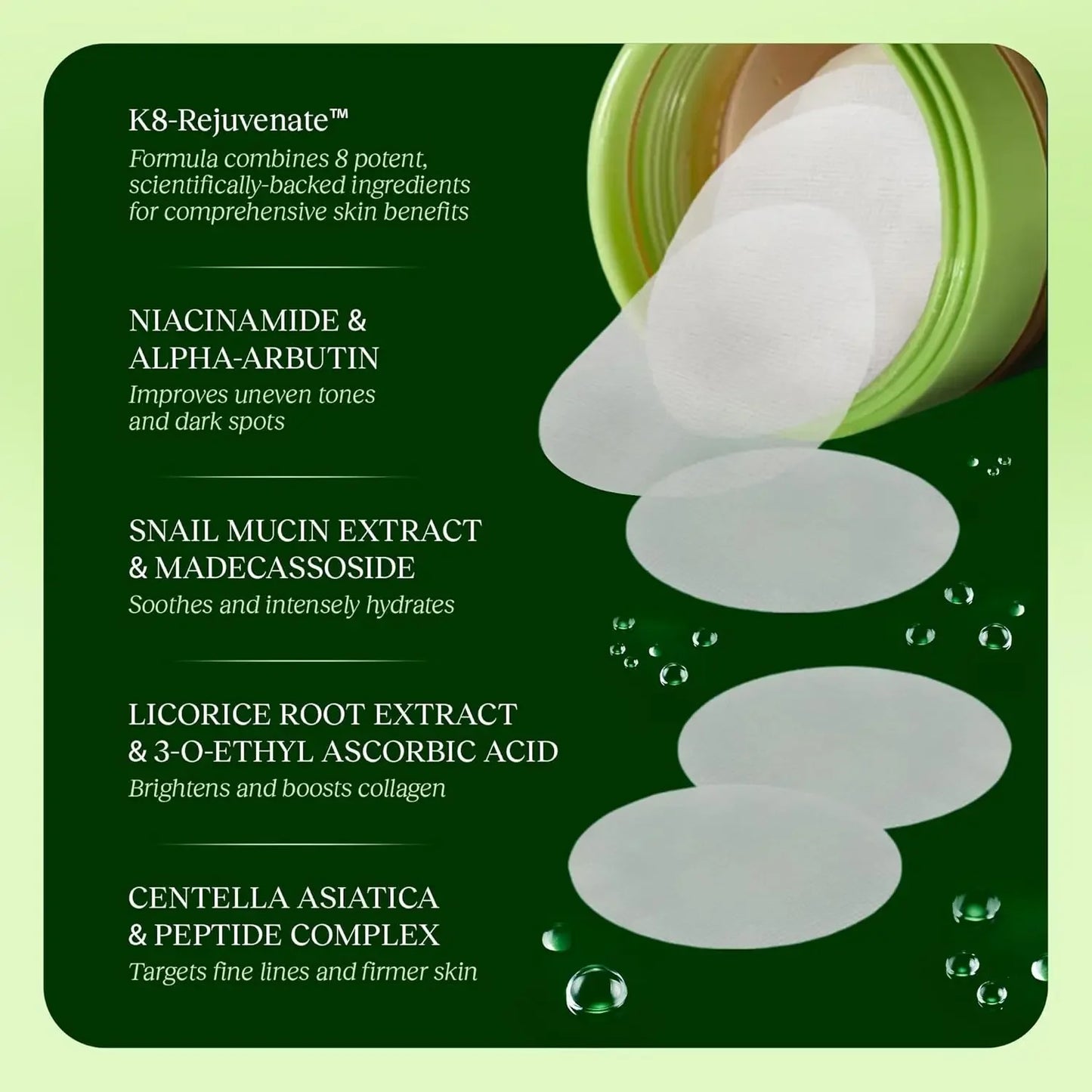 Dark Spot and Wrinkle Minimizing Toner Pad