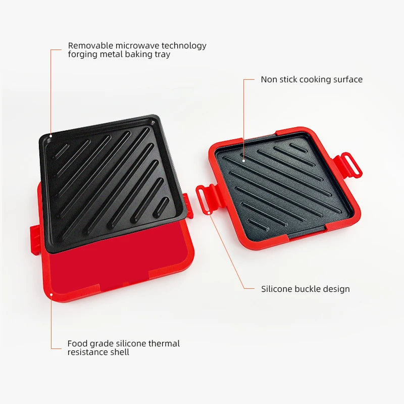 Quick Cooking Silicone Sandwich Press