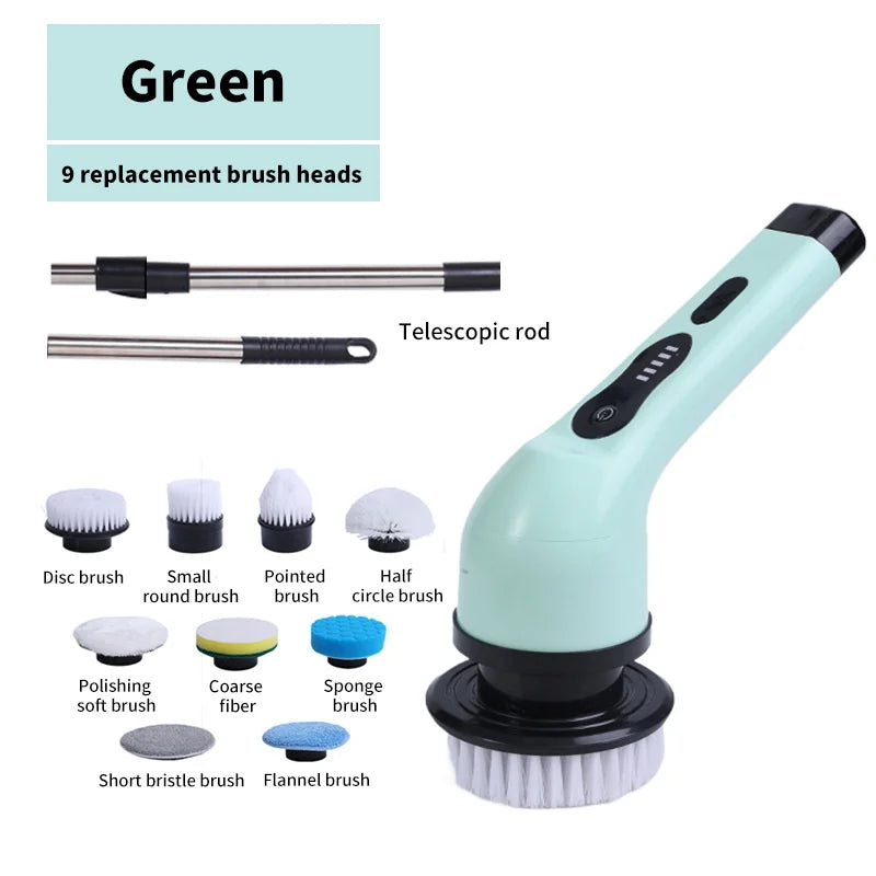 9-in-1 Wireless Household Rotation Cleaning Brush