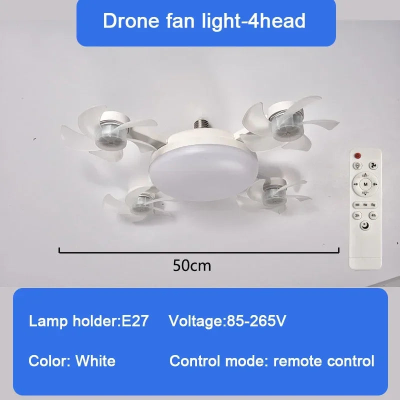 Drone-Shaped Ceiling Fan Light