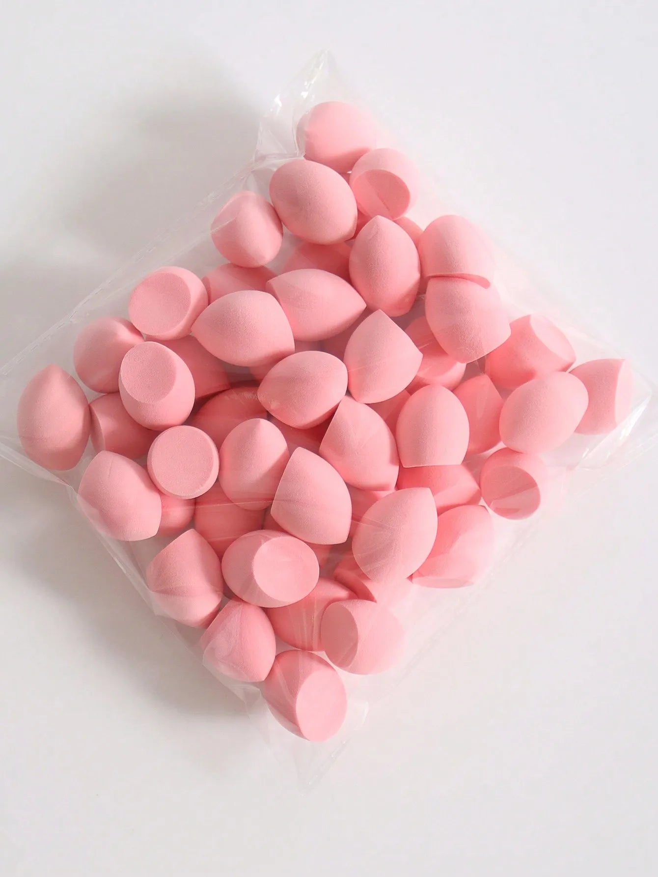 50pcs/pack Mini Makeup Sponge, Beauty Sponge,  Blending Sponge, Flawless For Liquid,  Dry And Wet Dual Use Makeup Cream