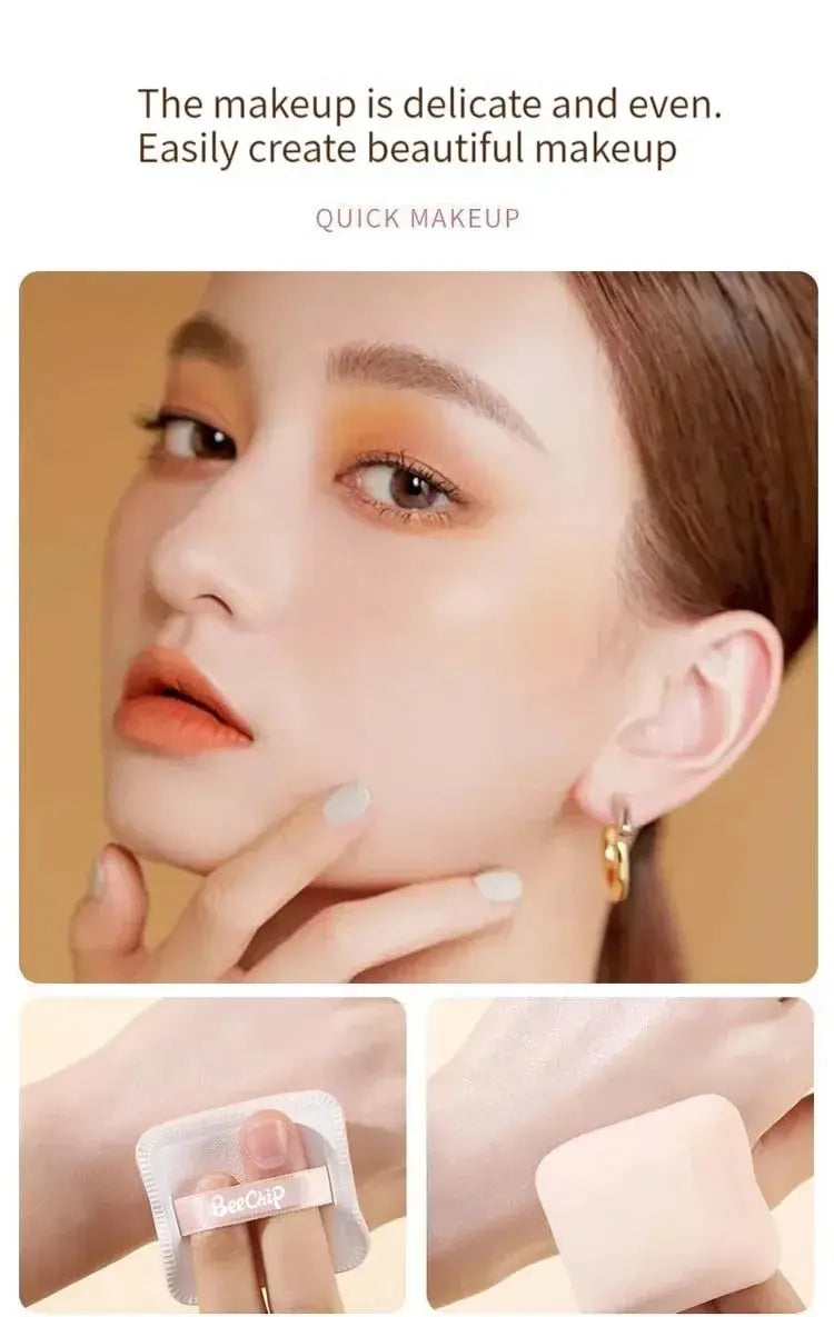 3 Pieces Dry Wet Usable Makeup Cosmetic Puff Sponge Cushion Puff for Foundation Powder Soft and Cute