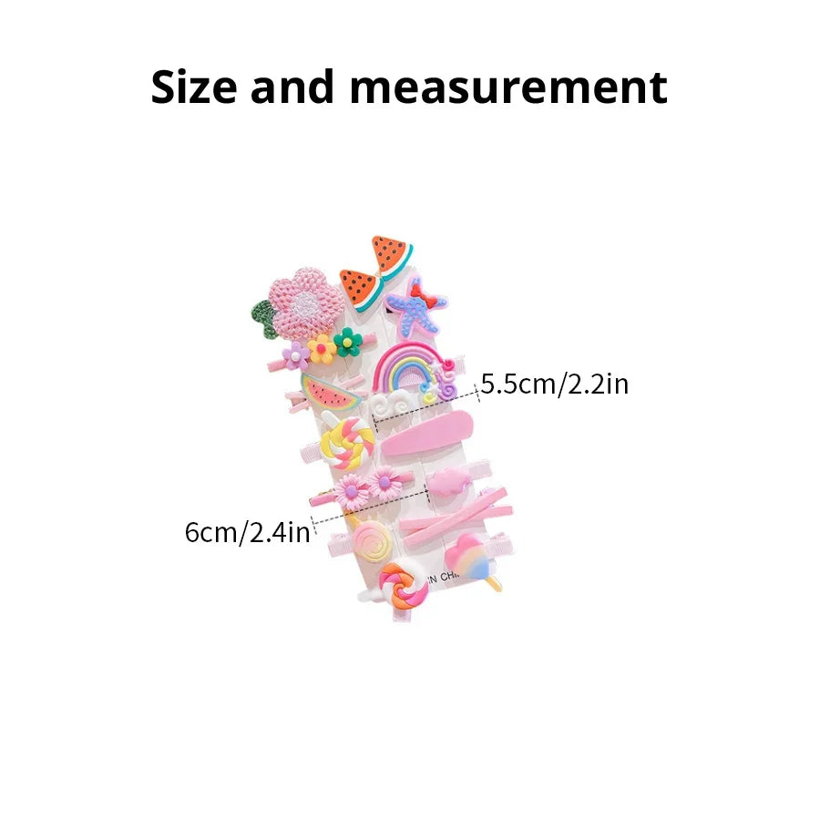14-28-42-70Pcs Cartoon Baby Hair Clip Set Flower Fruit Baby Girl Barrettes Bangs Hairpins Kids Hair Accessories