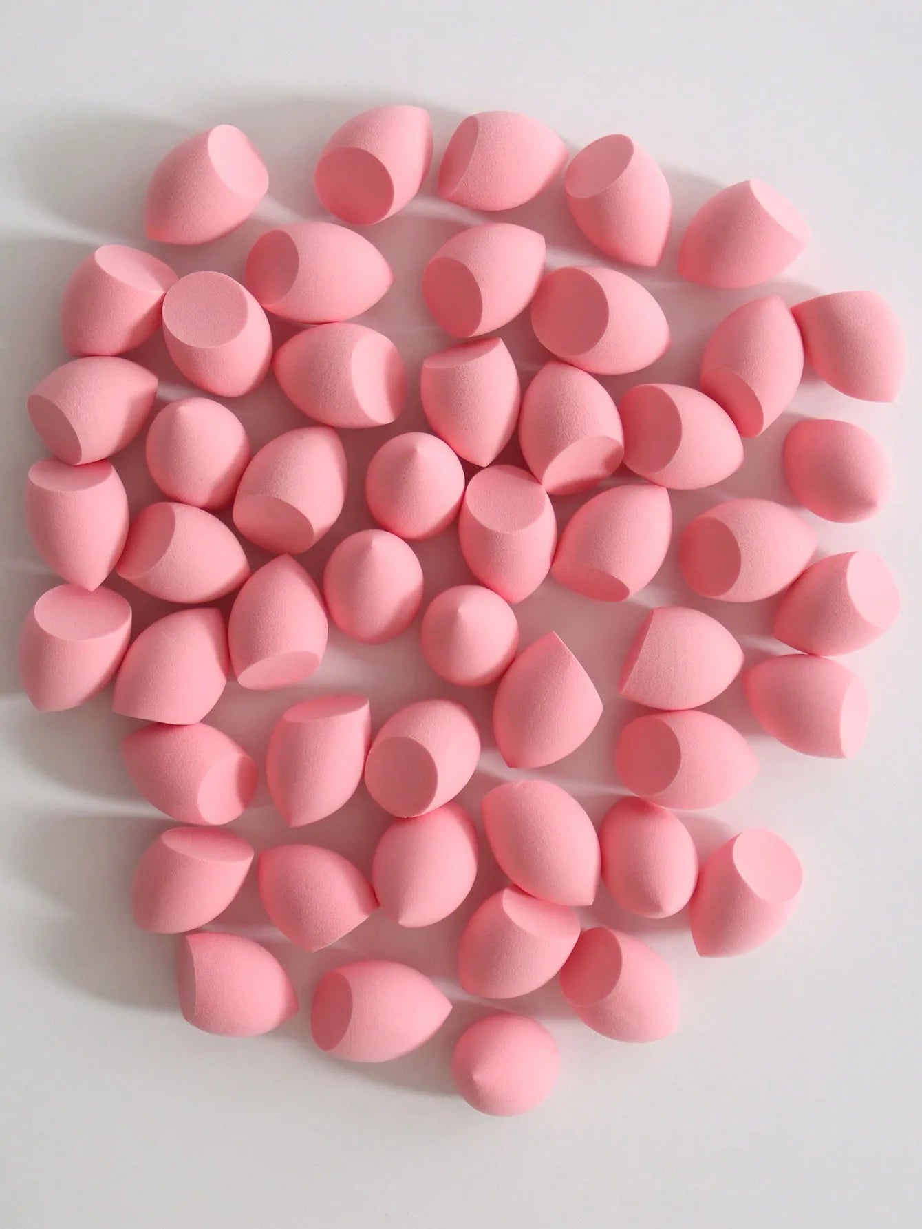 50pcs/pack Mini Makeup Sponge, Beauty Sponge,  Blending Sponge, Flawless For Liquid,  Dry And Wet Dual Use Makeup Cream