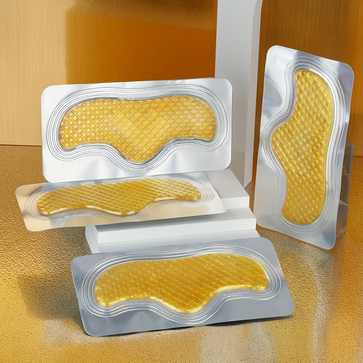 5-Piece ILISYA Golden Collagen Forehead Patches - Replenish Water, Deeply Moisturize, Anti-Aging, Smooth Wrinkles, and Hydrate Skin with 24K Golden Essence